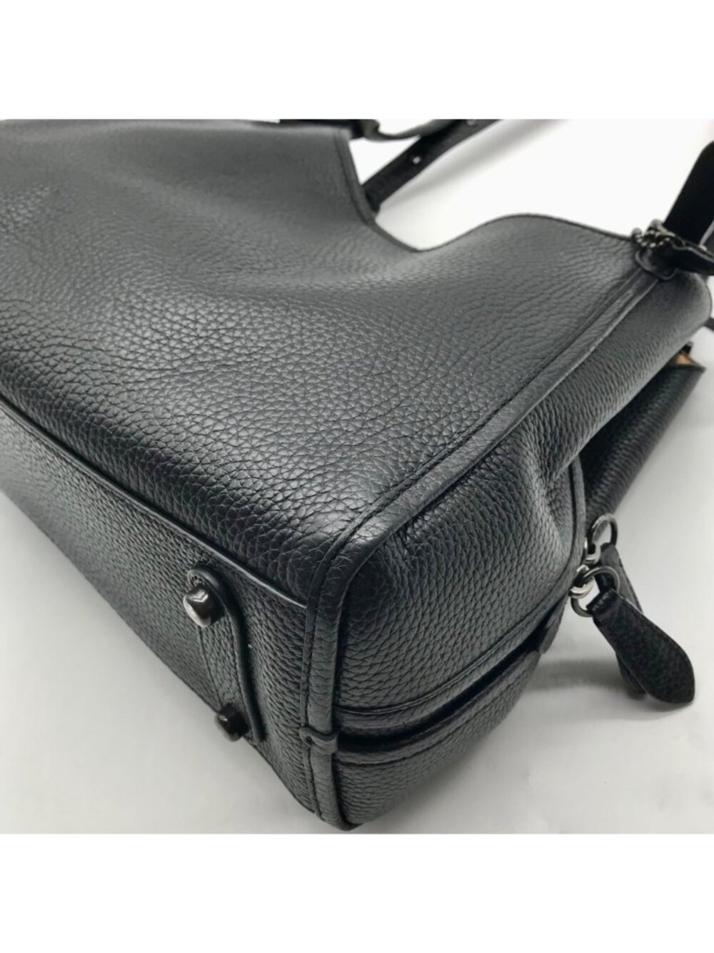 Coach Black Pebbled Leather Ella Shoulder Bag C4824 - Picture 6 of 12